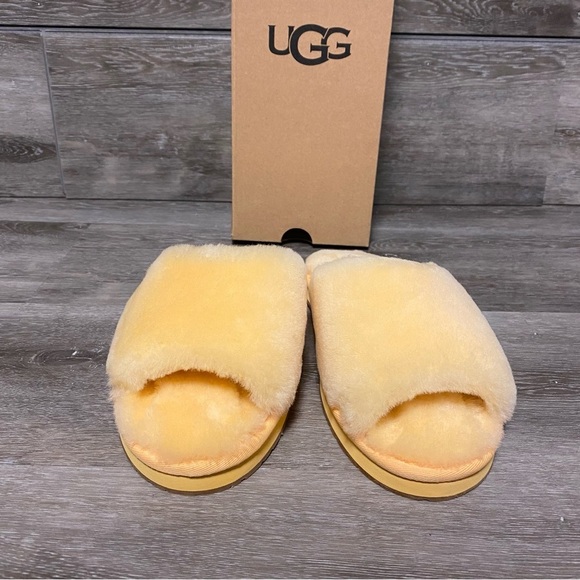 UGG | Annia Peep Toe Sheepskin Slippers New In Box - Picture 3 of 8